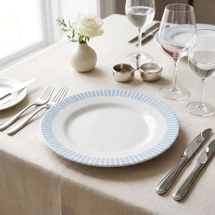 Luminarc Plato Llano Romantic Azul 24cm Blanco Luminarc Plato Llano Romantic Azul 24cm Blanco