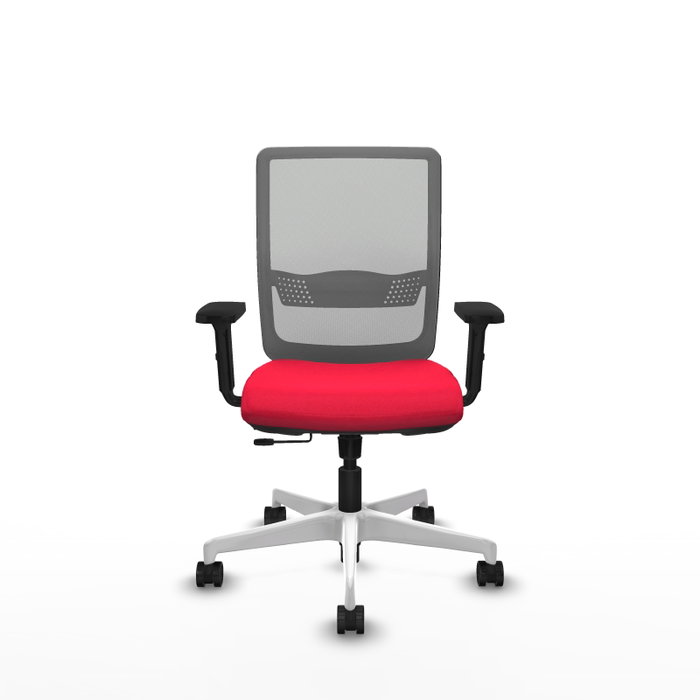 PIQUERAS Y CRESPO Silla de oficina Haches con mecanismo Sincro/Traslack, Rojo y Gris PIQUERAS Y CRESPO Silla de oficina Haches con mecanismo Sincro/Traslack, Rojo y Gris