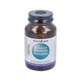 VIRIDIAN Rhodiola Complex - Suplemento con Rhodiola rosea, Ginseng Siberiano, Ashwagandha y Schisandra - 30 Cápsulas Vegetales Vegano