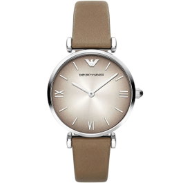 Armani AR1768 Reloj para Mujer con Correa de Cuero Marrón