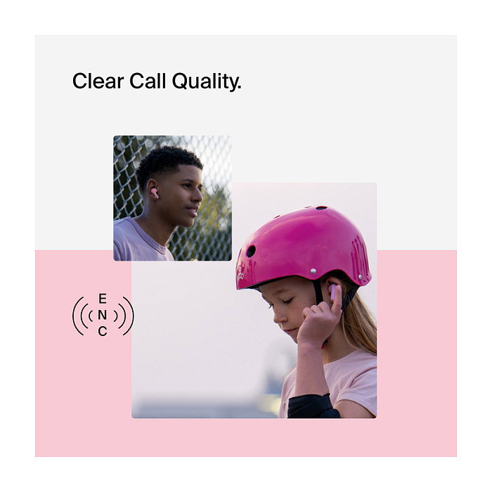 Belkin SoundForm Nano 2 Auriculares Inalámbricos para Niños con Estuche de Carga, IPX5, Bluetooth 5.3, Rosa - Ref. AUC011btPK