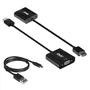 Club3D CAC-1302 Adaptador de Cable de Vídeo HDMI 1.4 a VGA Activo con Audio, 0.5m, Macho-Hembra, Negro, Full HD 1080p