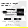 Club 3D Adaptador Activo HDMI 1.4 a VGA (Macho/Hembra) con Salida de Audio, CAC-1510