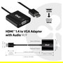 Club 3D Adaptador Activo HDMI 1.4 a VGA (Macho/Hembra) con Salida de Audio, CAC-1510