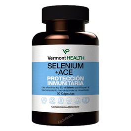 VERMONT HEALTH Ace 30Cap. Selenium+Ace Complemento Alimenticio para Protección Celular Antiradicales Libres con Selenio, Vitamina C, E y A