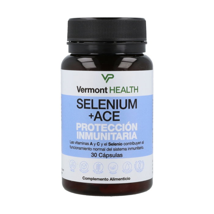 Vermont Health Selenium Ace 30 Cápsulas - Complemento Alimenticio Antioxidante