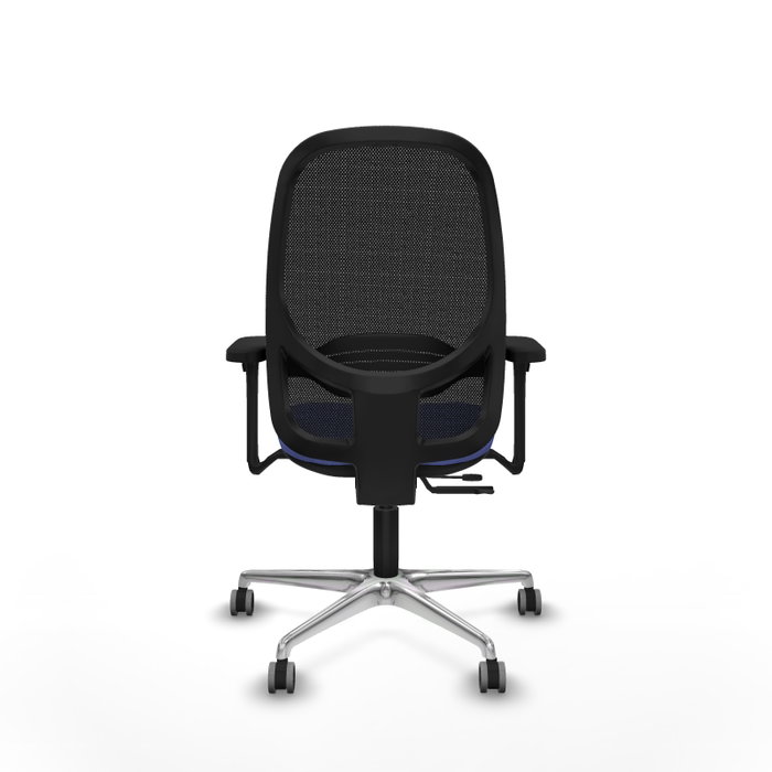 PIQUERAS Y CRESPO Silla de oficina Cilanco con mecanismo Sincro/Traslack, Azul claro y Negro