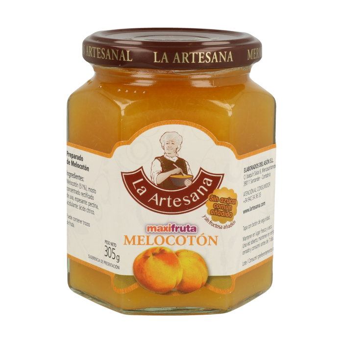 La Artesana Mermelada de Melocotón Sin Azúcar 305g Sin Edulcorantes Añadidos La Artesana Mermelada de Melocotón Sin Azúcar 305g Sin Edulcorantes Añadidos