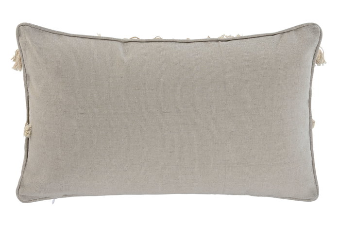 DKD Home Decor Cojín de Poliéster Lino Blanco Roto 50x8x30 cm