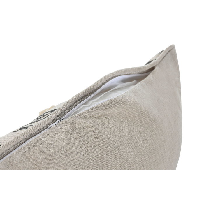 DKD Home Decor Cojín de Poliéster Lino Blanco Roto 50x8x30 cm