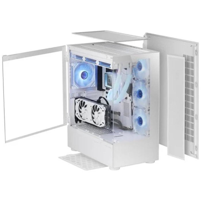 Mars Gaming MC-ULT Caja PC Torre ATX Blanco con Panel de Vidrio Templado, USB 3.2, Soporte para 360 mm, 39 cm GPU, Filtro Antipolvo - MC-ULT