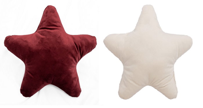 DKD Home Decor Cojines de Terciopelo en Surtido Burdeos y Blanco