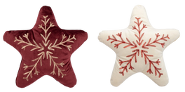 DKD Home Decor Cojines de Terciopelo en Surtido Burdeos y Blanco