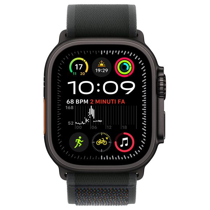 Apple Watch Ultra 2 GPS + Cellular 49 mm Caja de Titanio Negro con Correa Trail Loop Negra - Talla S/M - Reloj Inteligente con GPS, 64 GB, Always-On, 10 ATM, iOS
