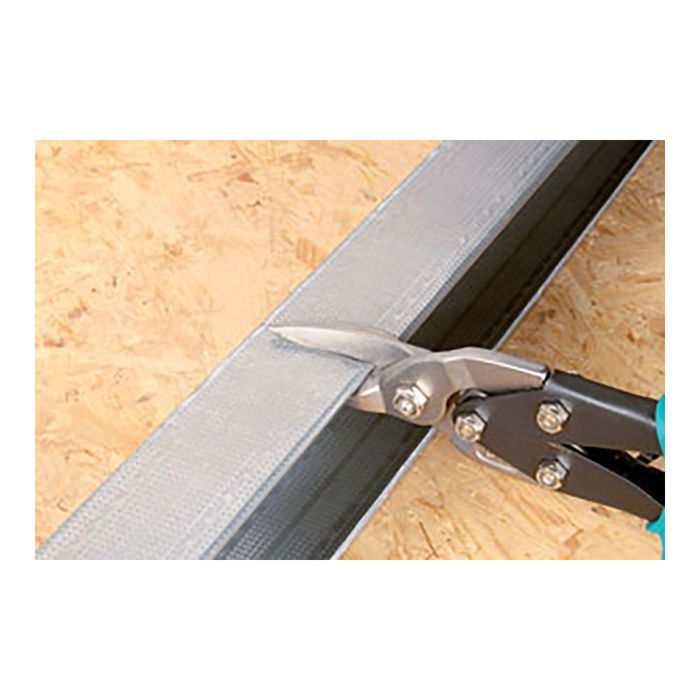 Wolfcraft Tijeras para chapa 260 mm cortes rectos a la derecha mangos antideslizantes acero verde