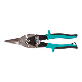 Wolfcraft Tijeras para chapa 260 mm cortes rectos a la derecha mangos antideslizantes acero verde