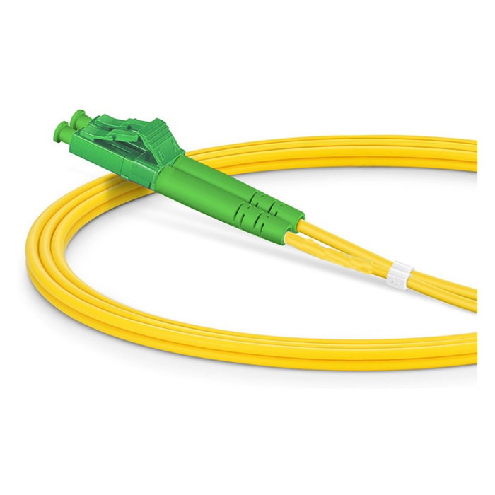 EQUIP 255104 Cable de conexión óptico Patchkabel, E2000/APC -> LC/APC, Duplex Monomodo OS2, 7 m, Color Amarillo, para Fibra de 9/125 µm
