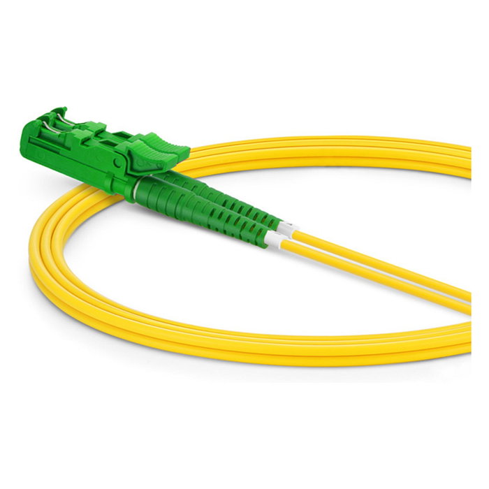 EQUIP 255104 Cable de conexión óptico Patchkabel, E2000/APC -> LC/APC, Duplex Monomodo OS2, 7 m, Color Amarillo, para Fibra de 9/125 µm