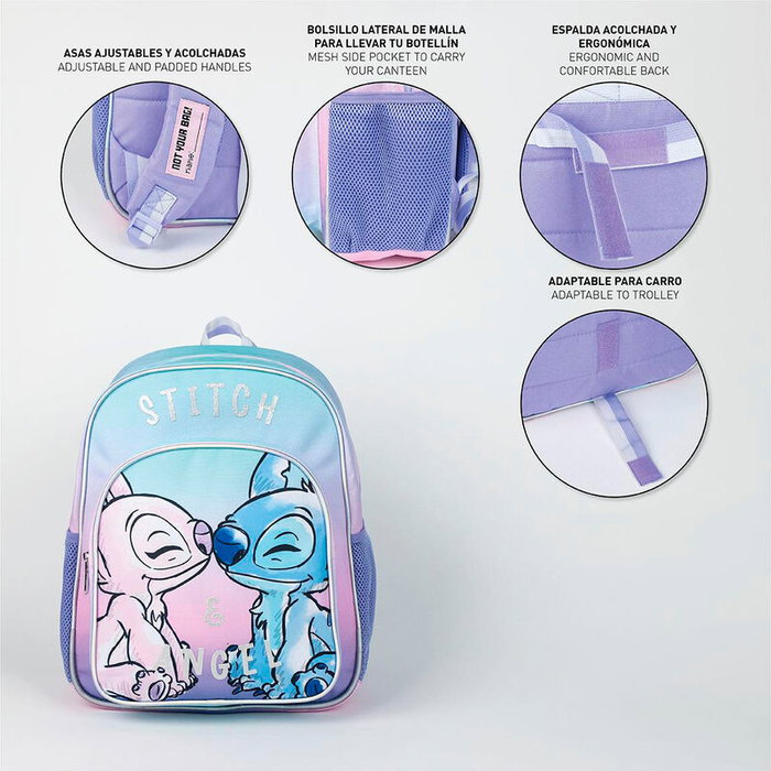 CERDÁ Mochila Stitch Disney 38cm Poliester 31x12x38cm