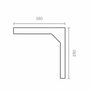 Micel Escuadra súper PLM03 blanca 350 x 250 mm
