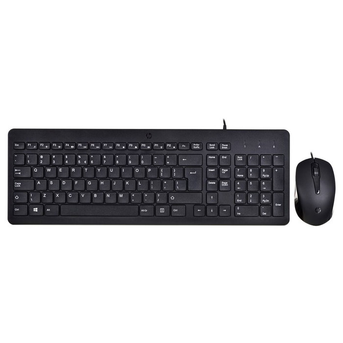 HP 150 Combo de teclado y ratón con cable, Negro