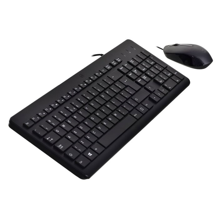 HP 150 Combo de teclado y ratón con cable, Negro