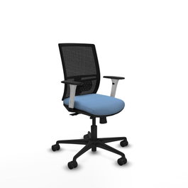 PIQUERAS Y CRESPO Silla de oficina Yunquera con mecanismo Sincro/Traslack Azul cielo/Negro