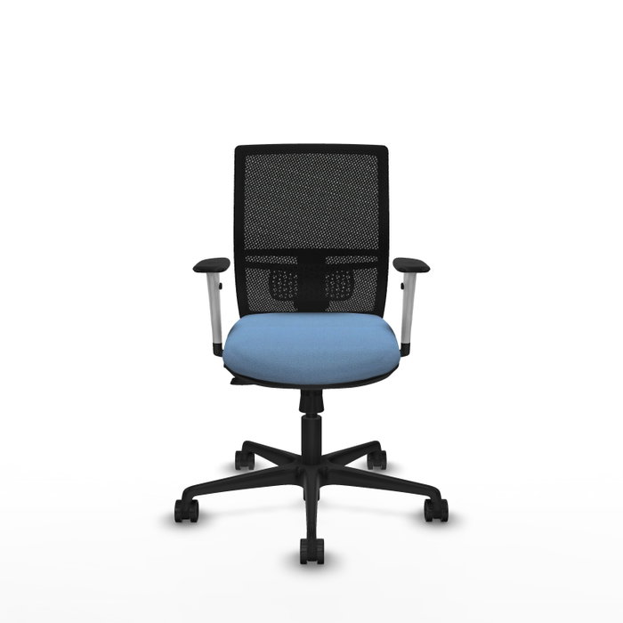 PIQUERAS Y CRESPO Silla de oficina Yunquera con mecanismo Sincro/Traslack Azul cielo/Negro