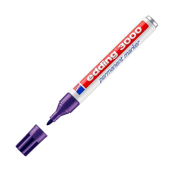 Edding Marcador permanente 3000 punta cónica violeta trazo 3mm Edding Marcador permanente 3000 punta cónica violeta trazo 3mm