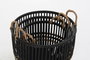 DKD Home Decor Set de 3 Cestas de Bambú Negro y Natural