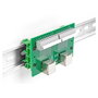 DeLOCK 66994 Adaptador 2 x RJ45 hembra a 2 x bloque de terminales con pulsador para carril DIN