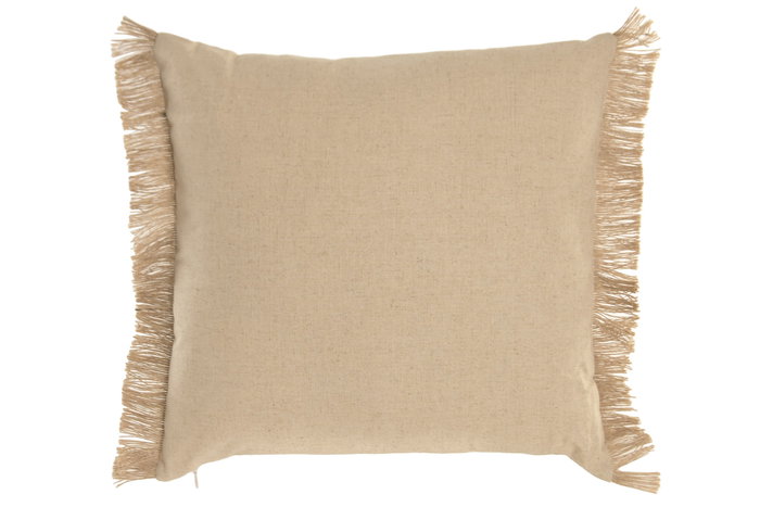 DKD Home Decor Cojín de Algodón con Hojas Bordado Beige y Marrón DKD Home Decor Cojín de Algodón con Hojas Bordado Beige y Marrón