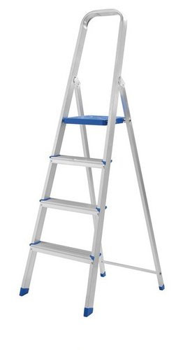 OEM SIN MARCA Escalera de Aluminio Leon 4 Peldaños 1,44 Metros OEM SIN MARCA Escalera de Aluminio Leon 4 Peldaños 1,44 Metros
