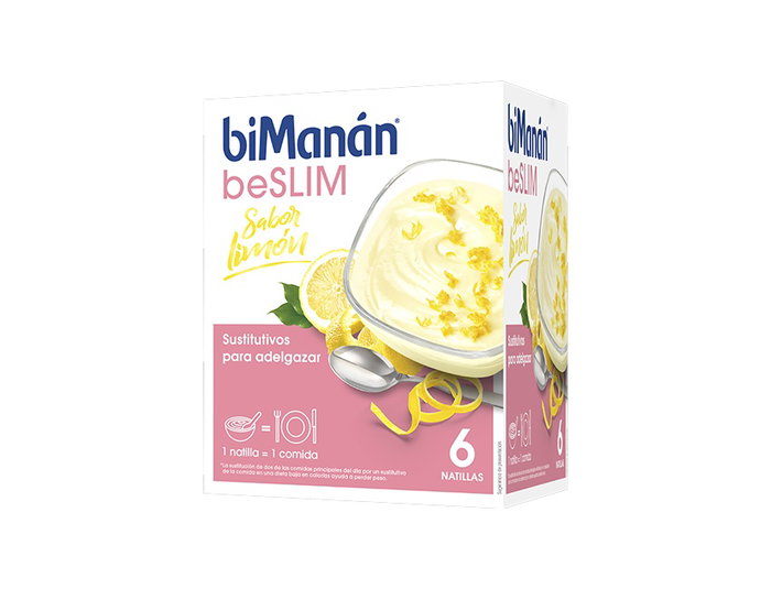 BIMANAN BeSlim Natillas Sustitutivas de Limón 6 Sobres
