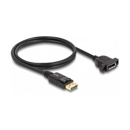 DeLOCK Cable DisplayPort 1.4 8K 30 Hz 1 m Negro para montaje en panel