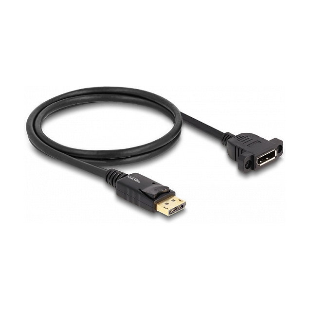 DeLOCK Cable DisplayPort 1.4 8K 30 Hz 1 m Negro para montaje en panel DeLOCK Cable DisplayPort 1.4 8K 30 Hz 1 m Negro para montaje en panel