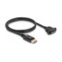 DeLOCK Cable DisplayPort 1.4 8K 30 Hz Macho a Hembra 1 m Negro