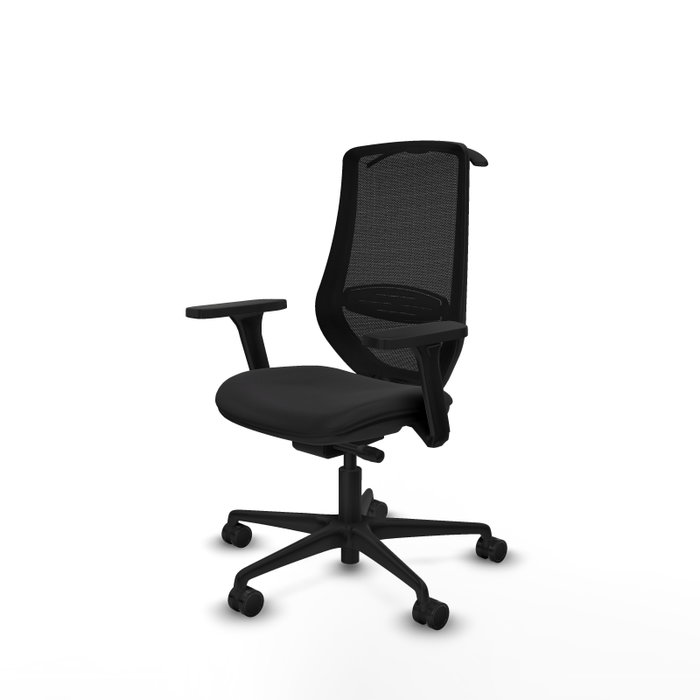 PIQUERAS Y CRESPO Silla de oficina Mardos Negra con mecanismo Sincro/Traslack