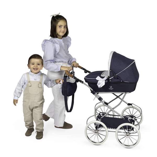 Decuevas Coche de Muñeca Plegable con Bolso Vintage para Muñecas de hasta 48 cm Decuevas Coche de Muñeca Plegable con Bolso Vintage para Muñecas de hasta 48 cm
