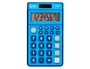 Liderpapel Calculadora Bolsillo XF09 8 Dígitos Solar y Pilas Color Azul 115x65x8 mm