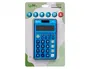 Liderpapel Calculadora Bolsillo XF09 8 Dígitos Solar y Pilas Color Azul 115x65x8 mm