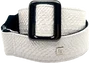 GETM Correa Guitarra Bajo Ariel White Polipiel Nailon Cuero Blanco Ajustable 165cm