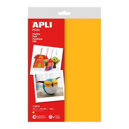 APLI Fieltro A4 Amarillo (Set de 10)