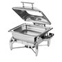 APS Globe Tapa de Cristal para Buffet GN 2/3, 44x41 cm, Capacidad 5.5 Litros, Acero Inoxidable