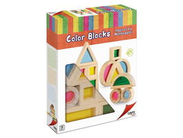 Cayro Bloques de Colores Montessori Madera, Edad Mínima Recomendada 18 Meses