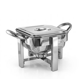 Venus Mini Chafing Dish para Buffet - 14 x 14 cm - Acero Inoxidable Color Plata