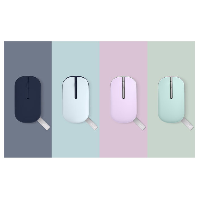 ASUS Marshmallow Mouse MD100 Ratón óptico inalámbrico RF+Bluetooth 1600 DPI Gris