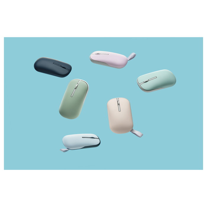 ASUS Marshmallow Mouse MD100 Ratón óptico inalámbrico RF+Bluetooth 1600 DPI Gris