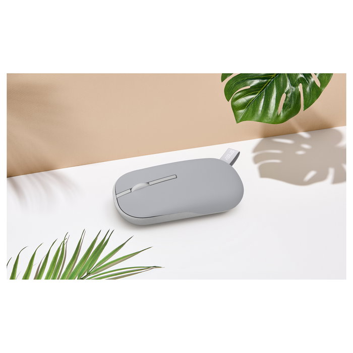 ASUS Marshmallow Mouse MD100 Ratón óptico inalámbrico RF+Bluetooth 1600 DPI Gris