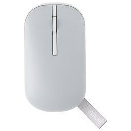 ASUS Marshmallow Mouse MD100 Ratón óptico inalámbrico RF+Bluetooth 1600 DPI Gris